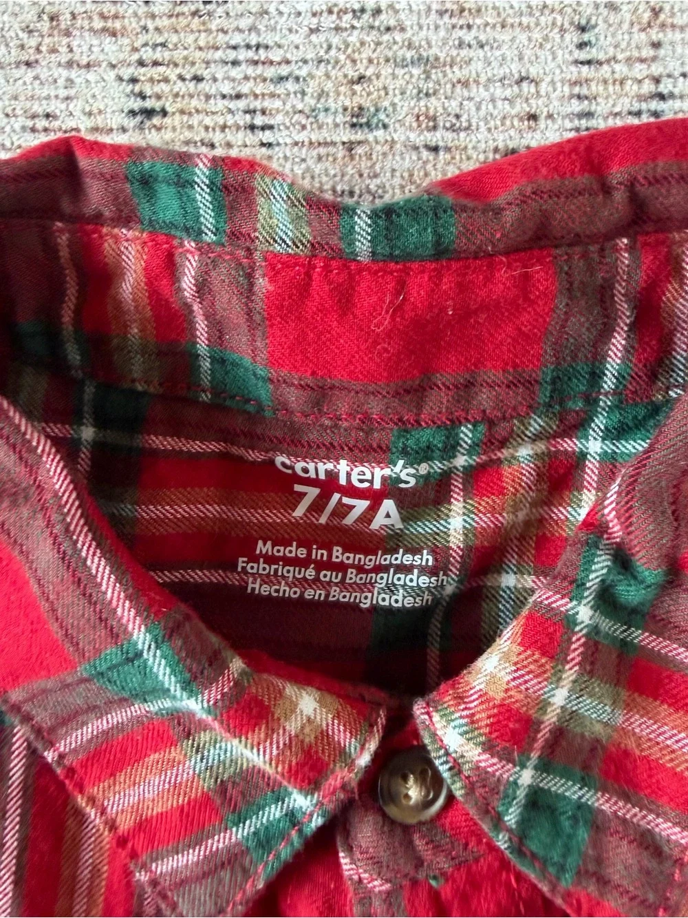Carters classic plaid